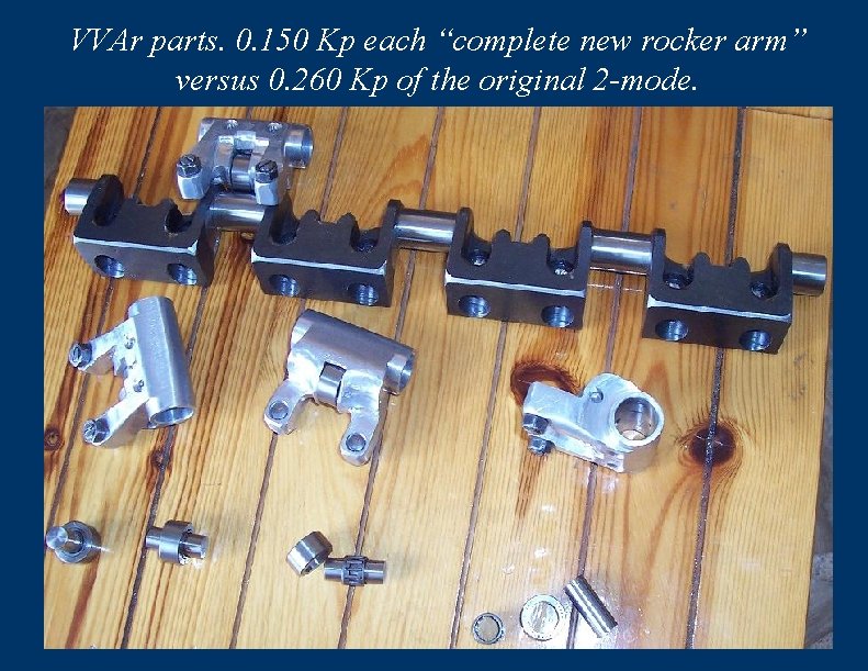 VVAr parts. 0. 150 Kp each “complete new rocker arm” versus 0. 260 Kp