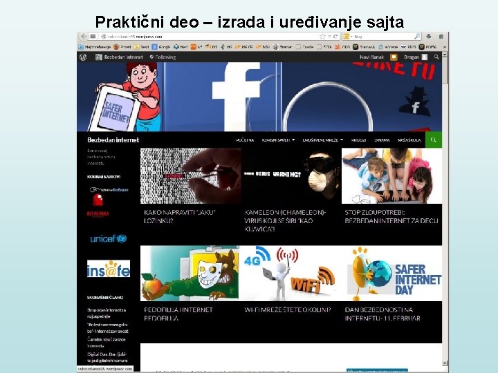 Praktični deo – izrada i uređivanje sajta 