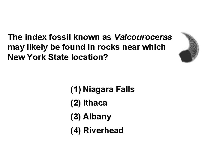 The index fossil known as Valcouroceras may likely be found in rocks near which