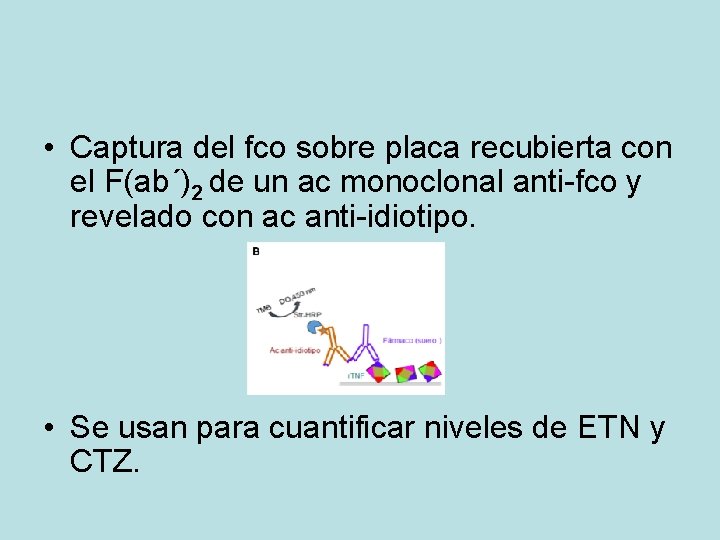  • Captura del fco sobre placa recubierta con el F(ab´)2 de un ac