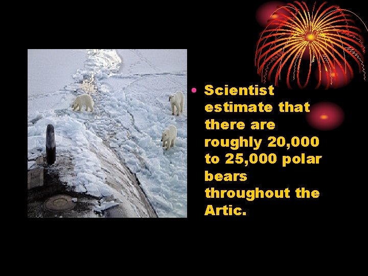  • Scientist estimate that there are roughly 20, 000 to 25, 000 polar