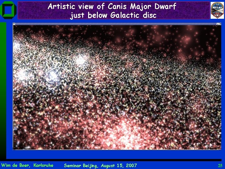 Artistic view of Canis Major Dwarf just below Galactic disc Wim de Boer, Karlsruhe