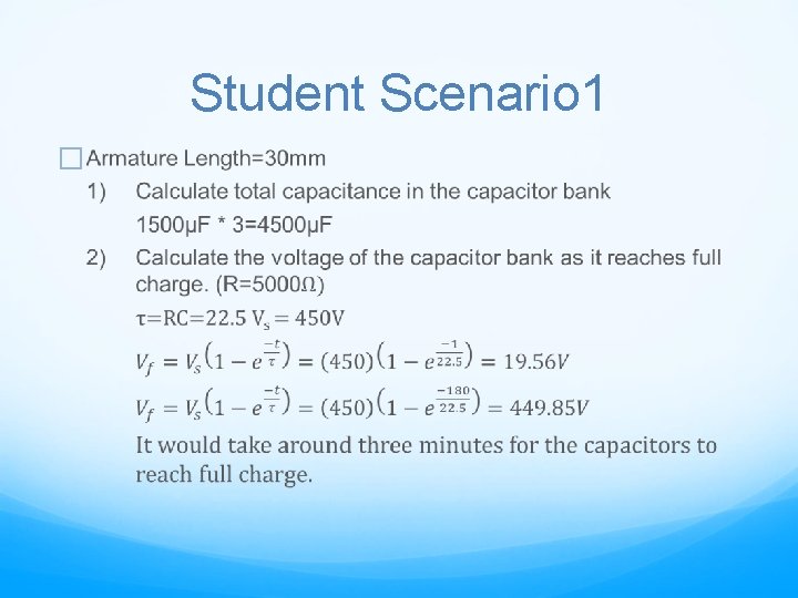 Student Scenario 1 � 