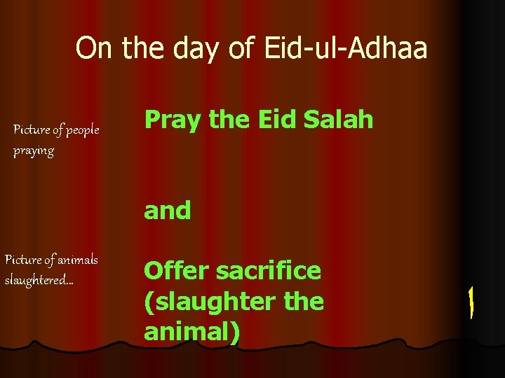 On the day of Eid-ul-Adhaa Picture of people praying Pray the Eid Salah and