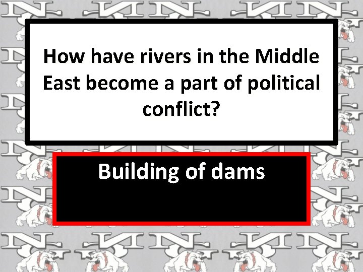 How have rivers in the Middle East become a part of political conflict? Building