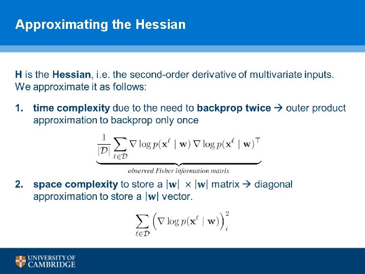 Approximating the Hessian • 