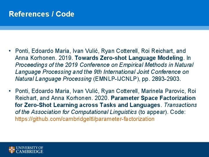 References / Code • Ponti, Edoardo Maria, Ivan Vulić, Ryan Cotterell, Roi Reichart, and
