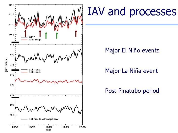 IAV and processes Major El Niño events Major La Niña event Post Pinatubo period