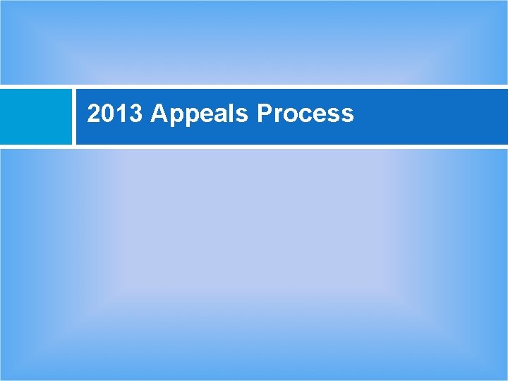 2013 Appeals Process 