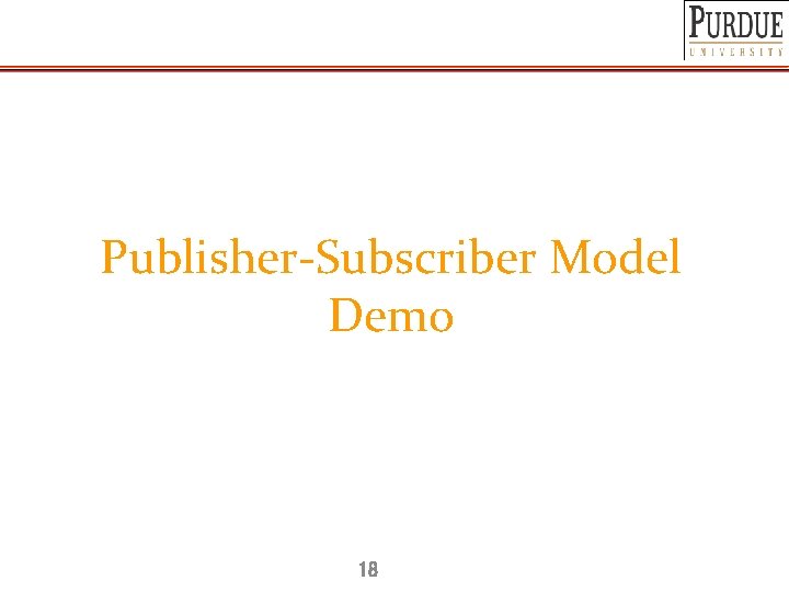 Publisher-Subscriber Model Demo 18 