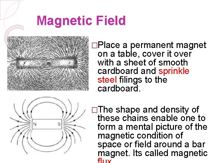 Magnetic Field �Place a permanent magnet on a table, cover it over with a