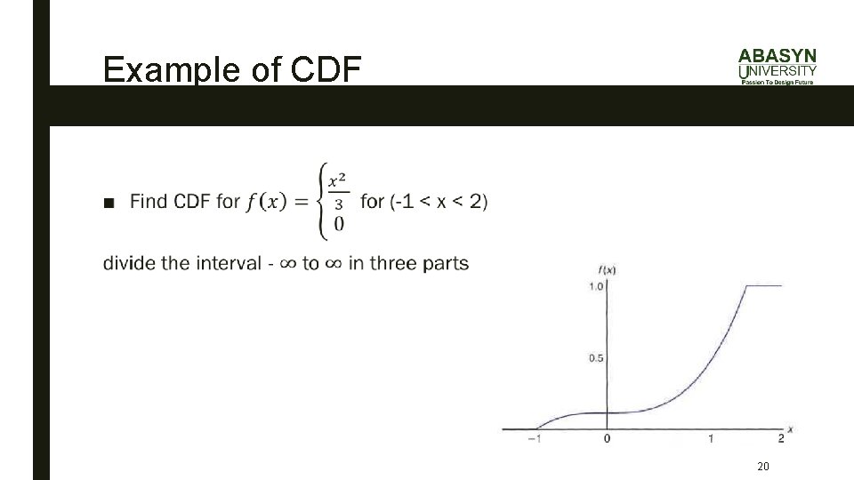 Example of CDF ■ 20 
