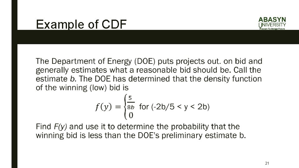 Example of CDF ■ 21 