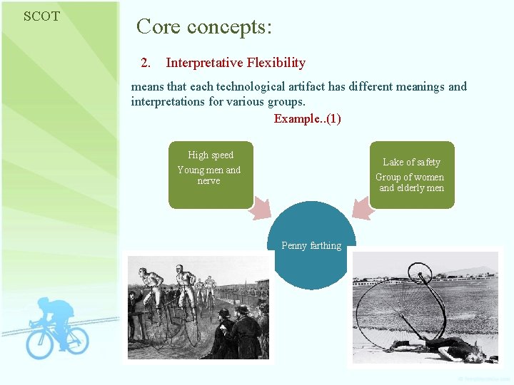 SCOT Core concepts: 2. Interpretative Flexibility means that each technological artifact has different meanings