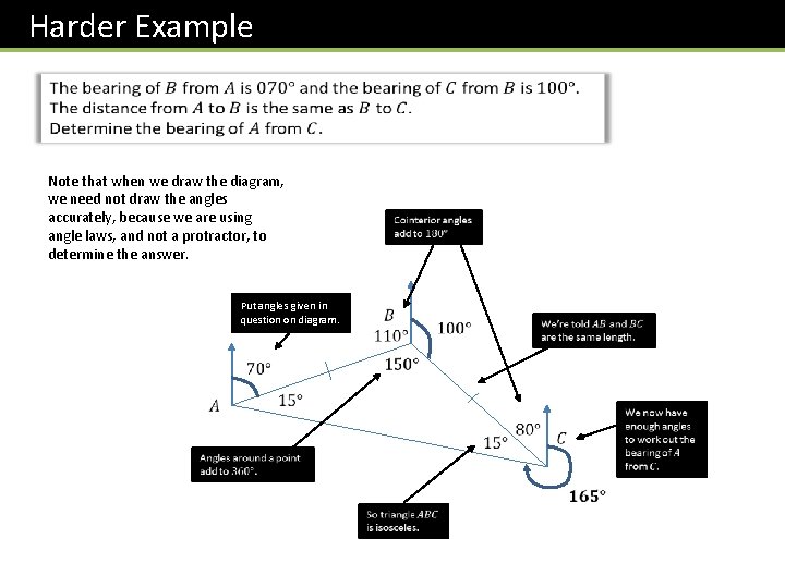 Harder Example Note that when we draw the diagram, we need not draw the