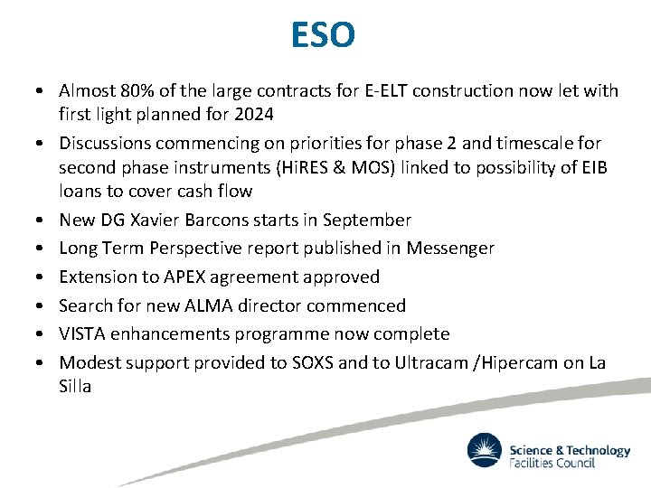 ESO • Almost 80% of the large contracts for E-ELT construction now let with