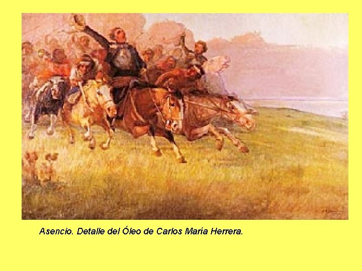 Asencio. Detalle del Óleo de Carlos María Herrera. 