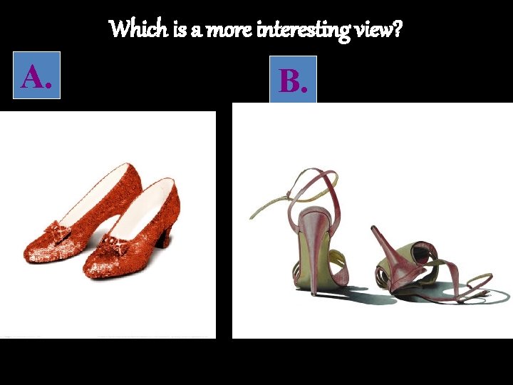 Which is a more interesting view? A. B. 