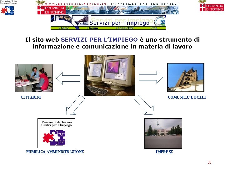 Il sito web SERVIZI PER L’IMPIEGO è uno strumento di informazione e comunicazione in