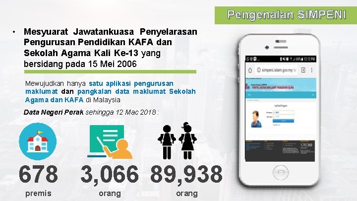 Pengenalan SIMPENI • Mesyuarat Jawatankuasa Penyelarasan Pengurusan Pendidikan KAFA dan Sekolah Agama Kali Ke-13