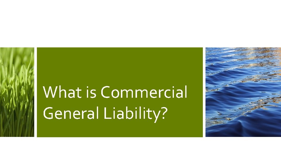 What is Commercial General Liability? 
