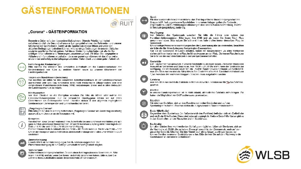 GÄSTEINFORMATIONEN 