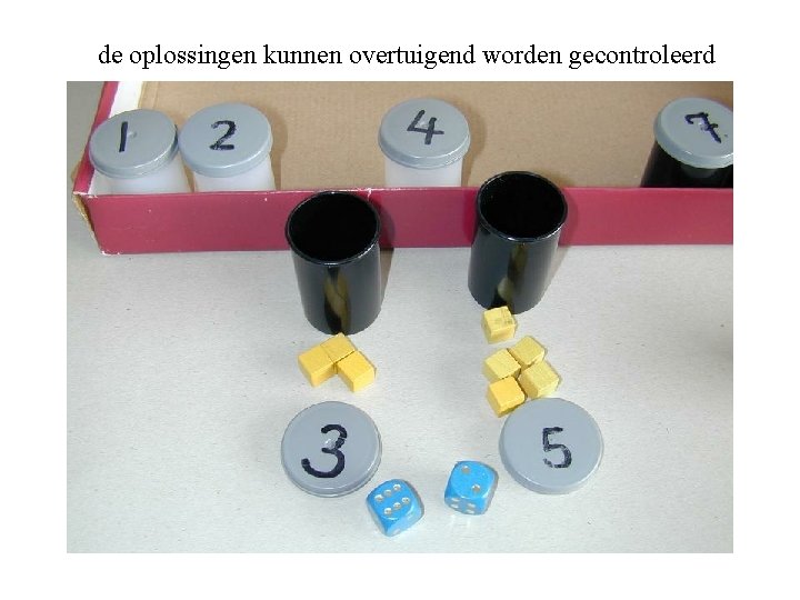 de oplossingen kunnen overtuigend worden gecontroleerd 