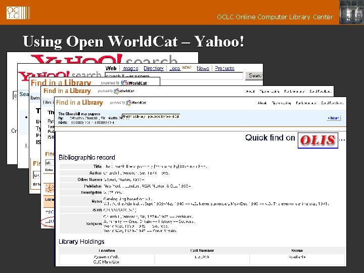 OCLC Online Computer Library Center Using Open World. Cat – Yahoo! 