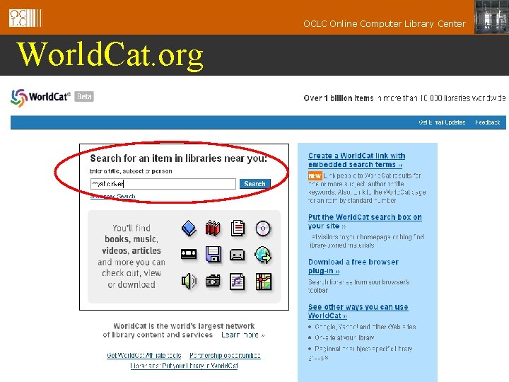 OCLC Online Computer Library Center World. Cat. org 