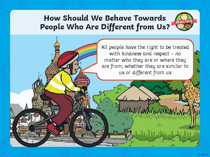 How Should We Behave Towards People Who Are Different from Us? All people have