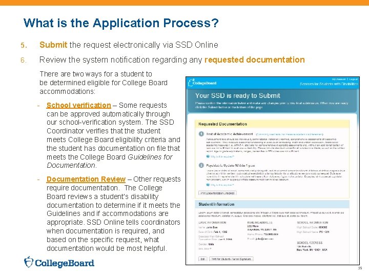 What is the Application Process? 5. Submit the request electronically via SSD Online 6.