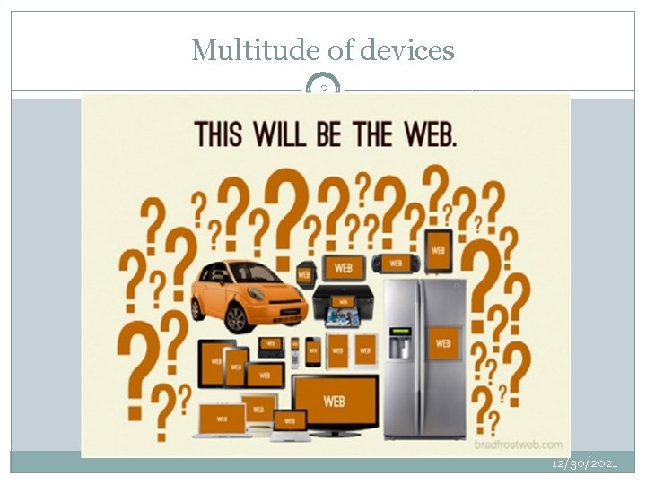 Multitude of devices 3 12/30/2021 