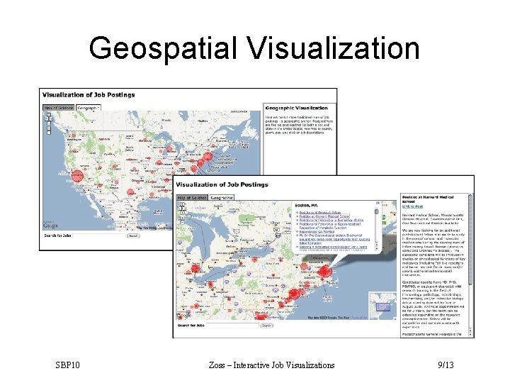 Geospatial Visualization SBP 10 Zoss – Interactive Job Visualizations 9/13 