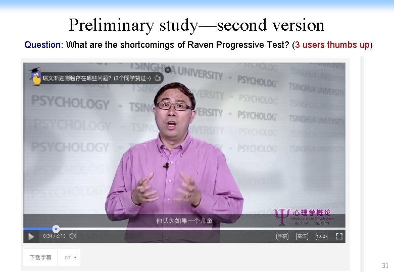 Preliminary study—second version Question: What are the shortcomings of Raven Progressive Test? (3 users