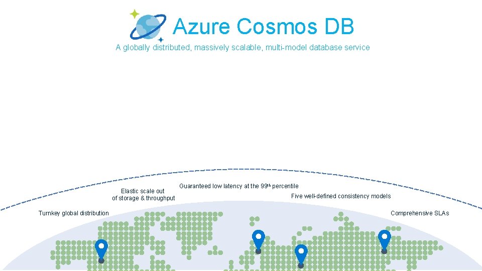Azure Cosmos DB A globally distributed, massively scalable, multi-model database service Elastic scale out
