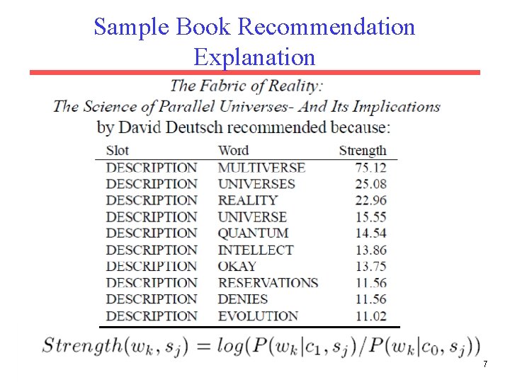 Sample Book Recommendation Explanation 7 