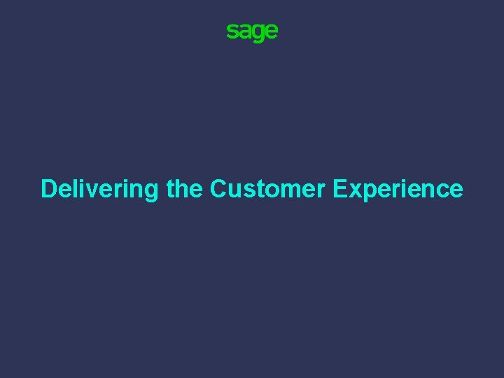 Delivering the Customer Experience 