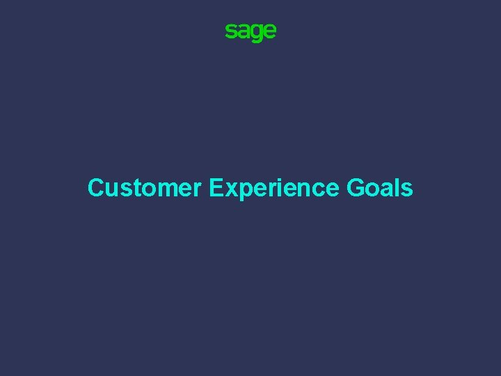 Customer Experience Goals 