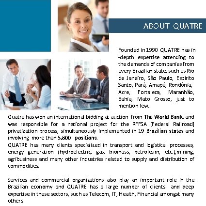 ABOUT QUATRE Founded in 1990 QUATRE has in -depth expertise attending to the demands