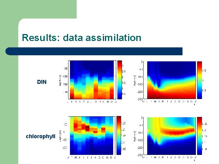 Results: data assimilation DIN chlorophyll 