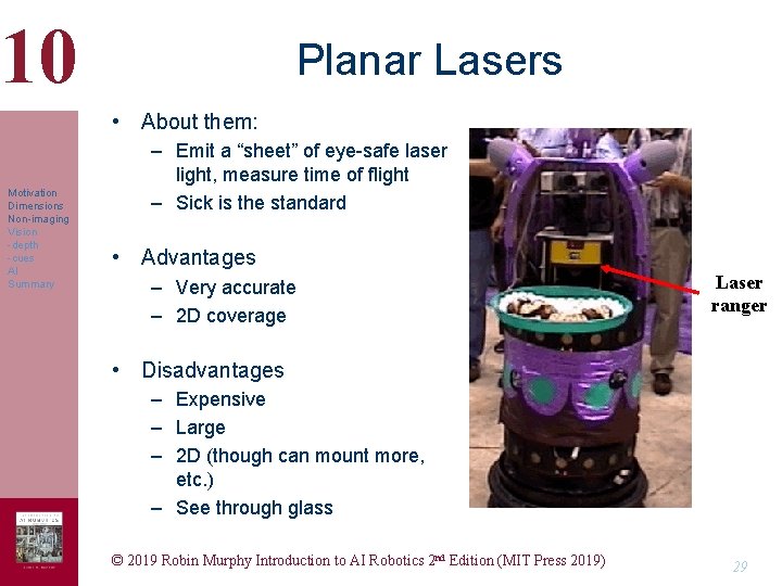 10 Planar Lasers • About them: Motivation Dimensions Non-imaging Vision -depth -cues AI Summary 10 Planar Lasers • About them: Motivation Dimensions Non-imaging Vision -depth -cues AI Summary