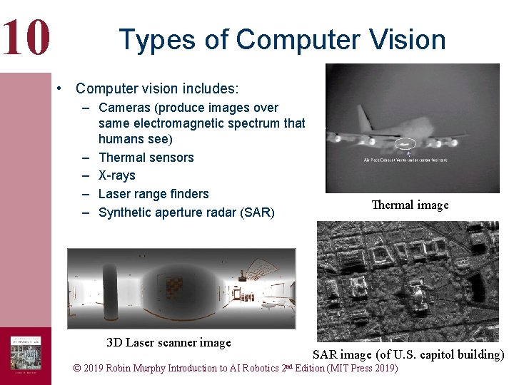 10 Types of Computer Vision • Computer vision includes: – Cameras (produce images over 10 Types of Computer Vision • Computer vision includes: – Cameras (produce images over