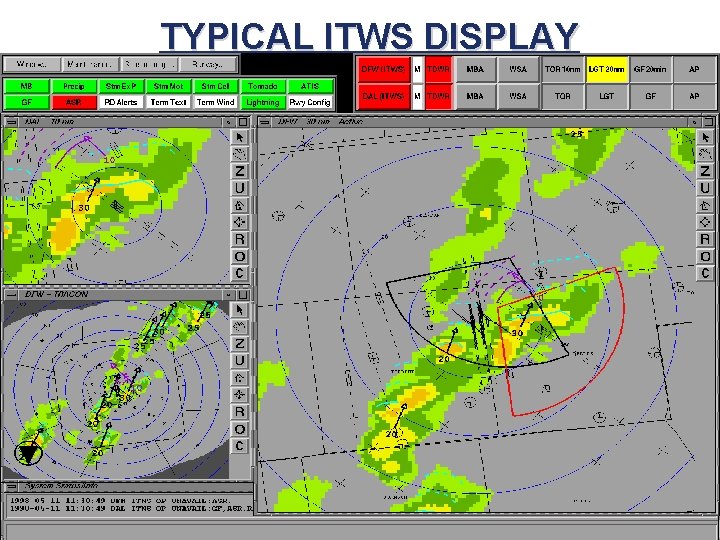 TYPICAL ITWS DISPLAY • An Overview of Aviation Weather Impacts An Overview of the