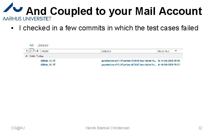 And Coupled to your Mail Account • I checked in a few commits in And Coupled to your Mail Account • I checked in a few commits in
