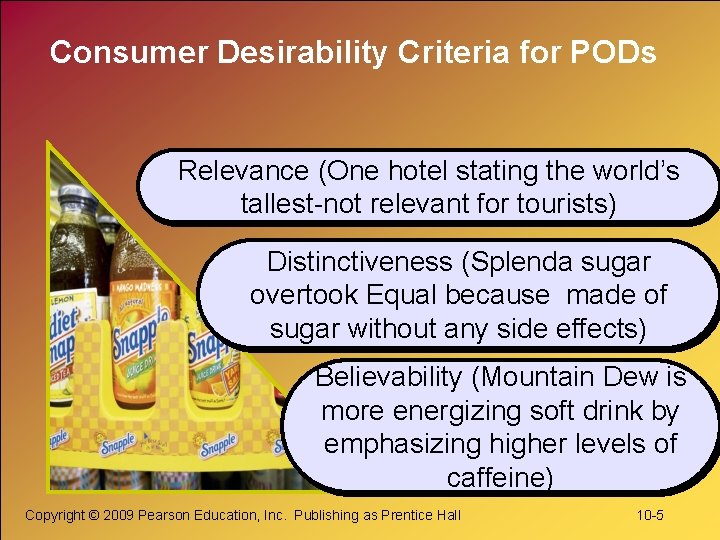 Consumer Desirability Criteria for PODs Relevance (One hotel stating the world’s tallest-not relevant for