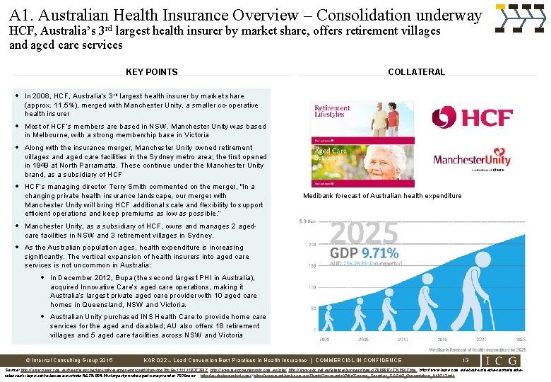 A 1. Australian Health Insurance Overview – Consolidation underway HCF, Australia’s 3 rd largest