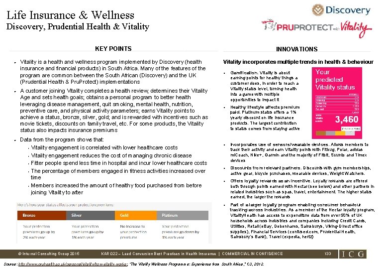 Life Insurance & Wellness Discovery, Prudential Health & Vitality • • • KEY POINTS
