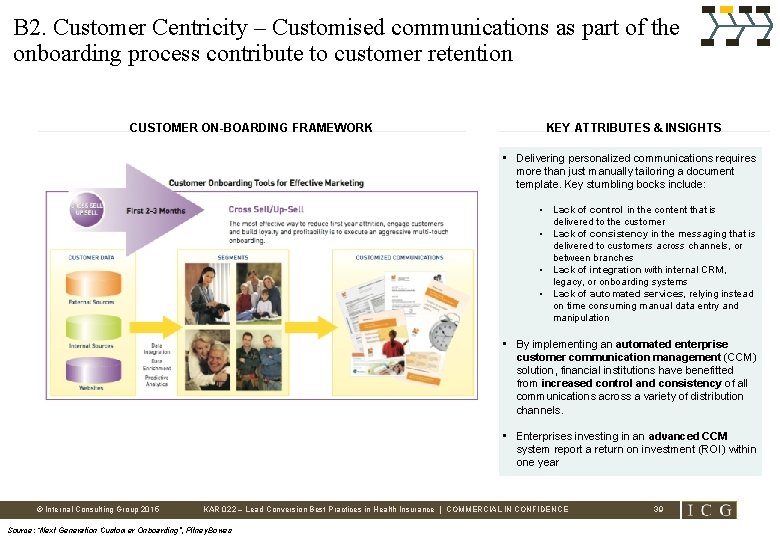 B 2. Customer Centricity – Customised communications as part of the onboarding process contribute