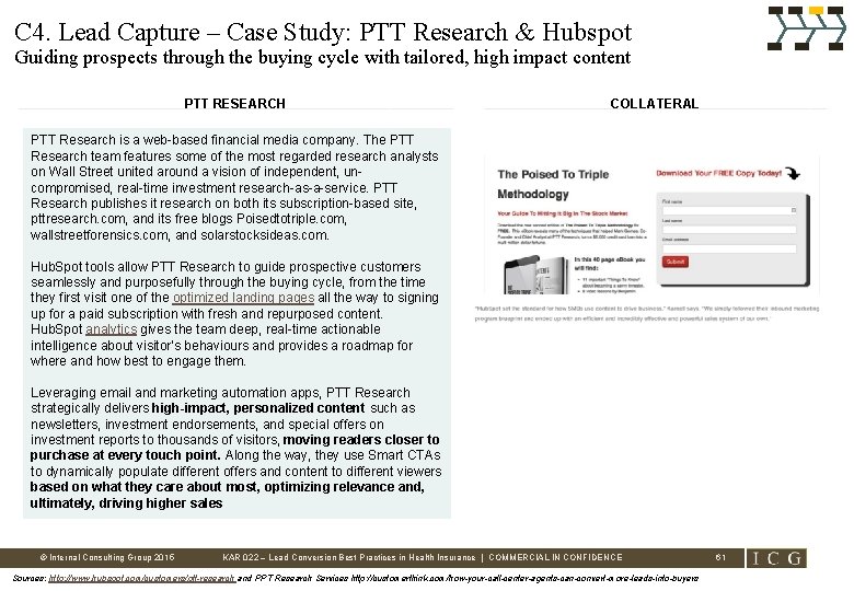 C 4. Lead Capture – Case Study: PTT Research & Hubspot Guiding prospects through