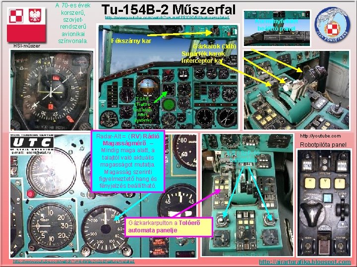 HSI-műszer A 70 -es évek korszerű, szovjetrendszerű avionikai színvonala. Tu-154 B-2 Műszerfal http: //www.